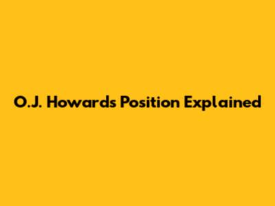 O.J. Howard's Position Explained