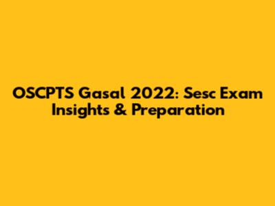 OSCPTS Gasal 2022: Sesc Exam Insights & Preparation