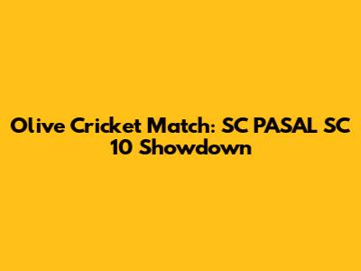 Olive Cricket Match: SC PASAL SC 10 Showdown