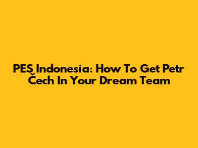 PES Indonesia: How To Get Petr Čech In Your Dream Team