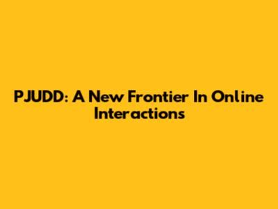 PJUDD: A New Frontier In Online Interactions