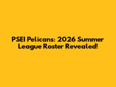 PSEI Pelicans: 2026 Summer League Roster Revealed!