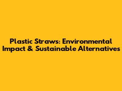 Plastic Straws: Environmental Impact & Sustainable Alternatives