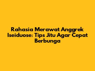 Rahasia Merawat Anggrek Iseiduose: Tips Jitu Agar Cepat Berbunga