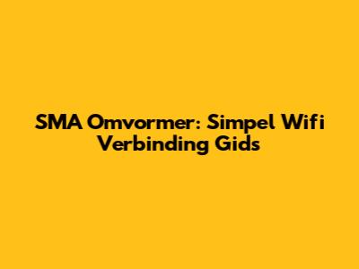 SMA Omvormer: Simpel Wifi Verbinding Gids