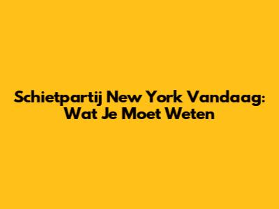 Schietpartij New York Vandaag: Wat Je Moet Weten