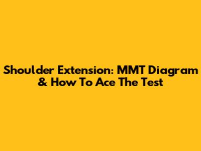 Shoulder Extension: MMT Diagram & How To Ace The Test