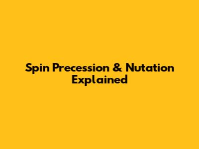 Spin Precession & Nutation Explained