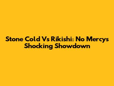 Stone Cold Vs Rikishi: No Mercy's Shocking Showdown