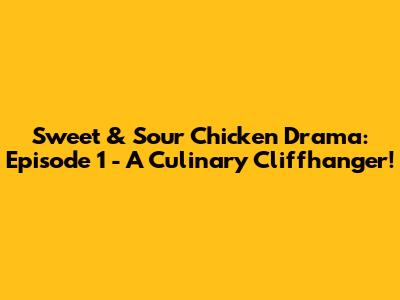 Sweet & Sour Chicken Drama: Episode 1 - A Culinary Cliffhanger!