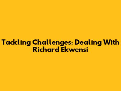 Tackling Challenges: Dealing With Richard Ekwensi