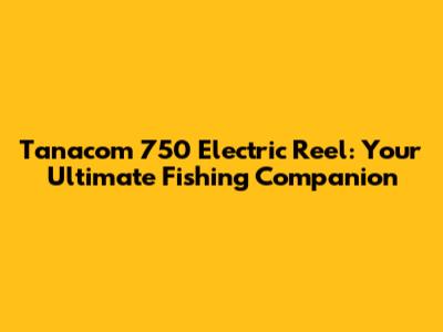 Tanacom 750 Electric Reel: Your Ultimate Fishing Companion