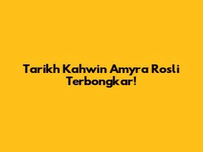 Tarikh Kahwin Amyra Rosli Terbongkar!