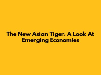 The New Asian Tiger: A Look At Emerging Economies