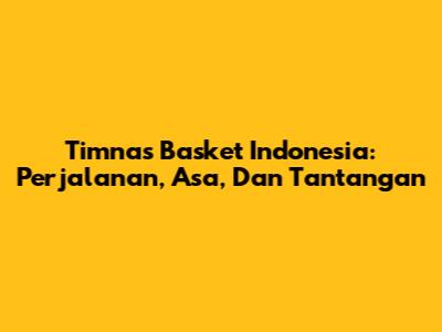 Timnas Basket Indonesia: Perjalanan, Asa, Dan Tantangan