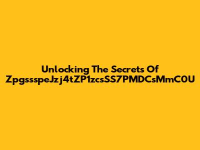 Unlocking The Secrets Of ZpgssspeJzj4tZP1zcsSS7PMDCsMmC0U