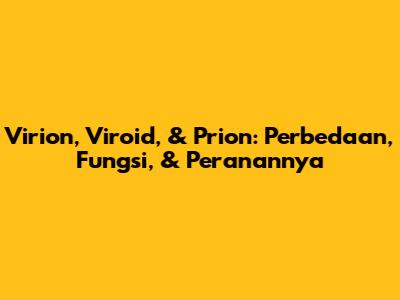 Virion, Viroid, & Prion: Perbedaan, Fungsi, & Peranannya