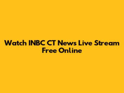 Watch INBC CT News Live Stream Free Online