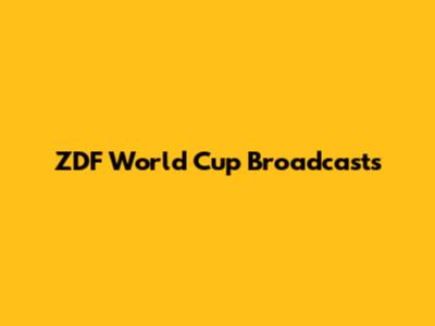 ZDF World Cup Broadcasts