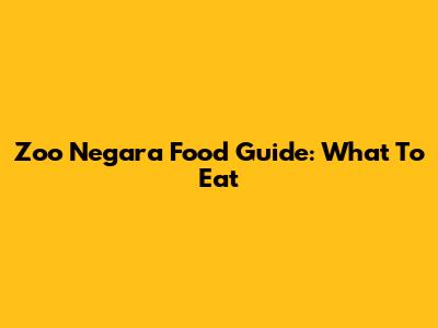 Zoo Negara Food Guide: What To Eat